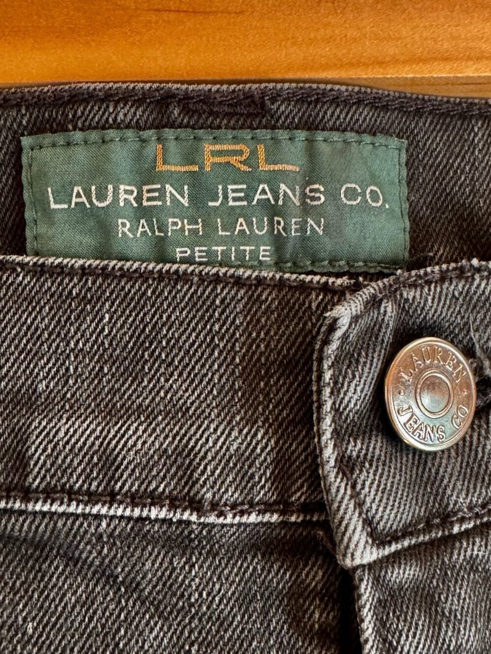 Lauren Jeans Co Ralph Lauren Black Straight Leg Jeans Women’s 12P Petite